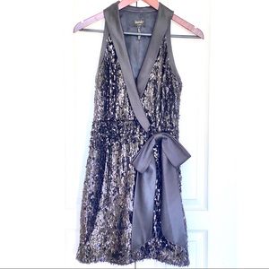 Playful Sequin Tuxedo Laundry by Segal Dress ✨🖤